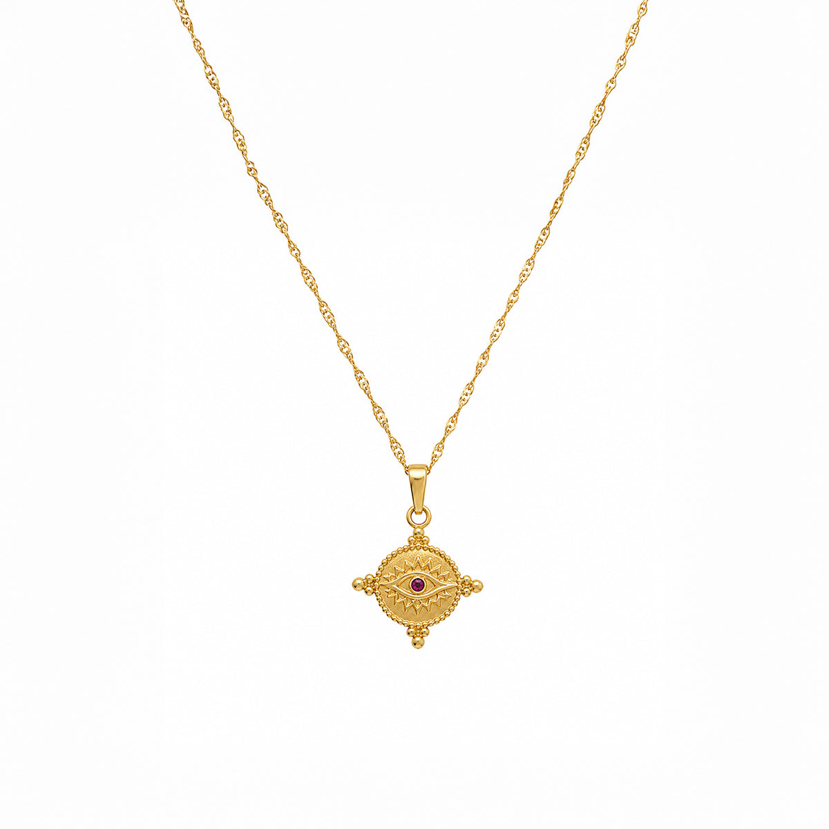 EVIL EYE HALO NECKLACE