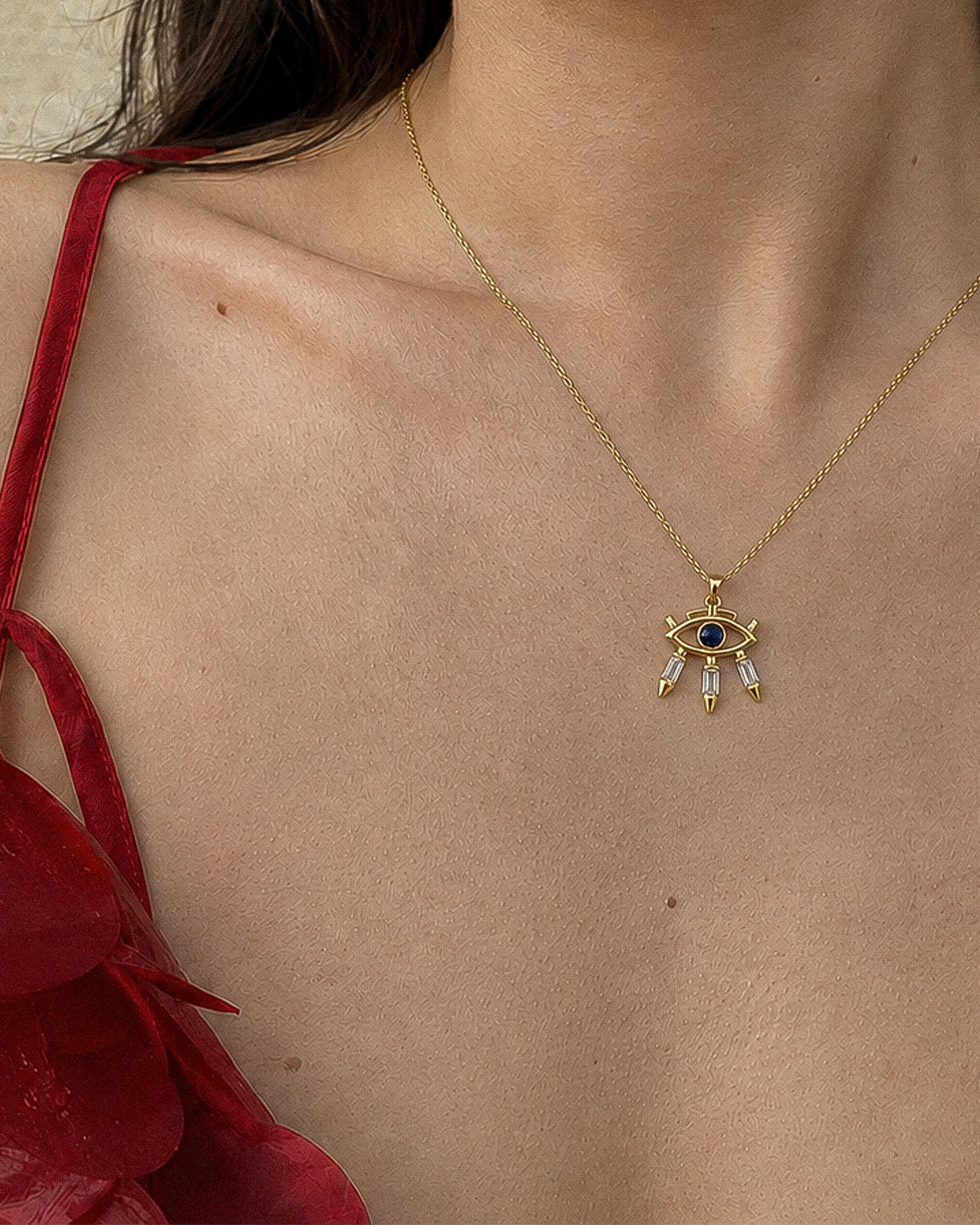 CRYSTAL EYE DROP NECKLACES
